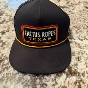 Hooey Black and Yellow Cactus Ropes Trucker Hat